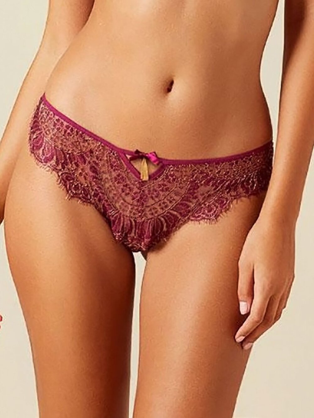 Agent Provocateur ZALIA Thong NWT Burgundy VERY RARE! [B1]